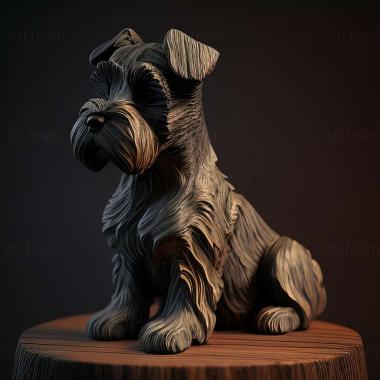 3D model Zwergschnauzer dog (STL)